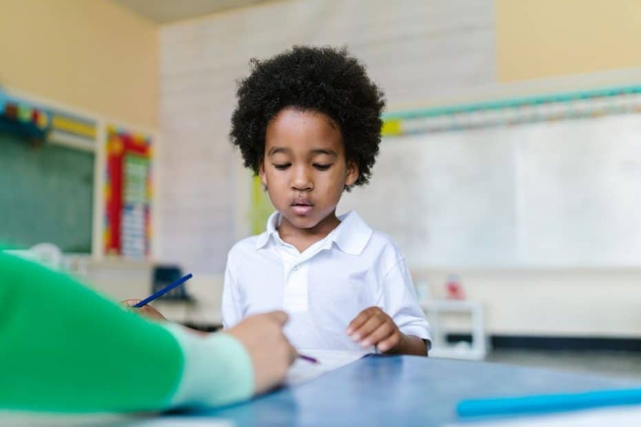 Childcare subsidy Singapore - preschool teacher with children in classroom